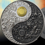 Cameroon 2026 3000 Francs CFA  VERSUS - HEAVEN & HELL 3oz Gold Plated .999 Silver obverse 2