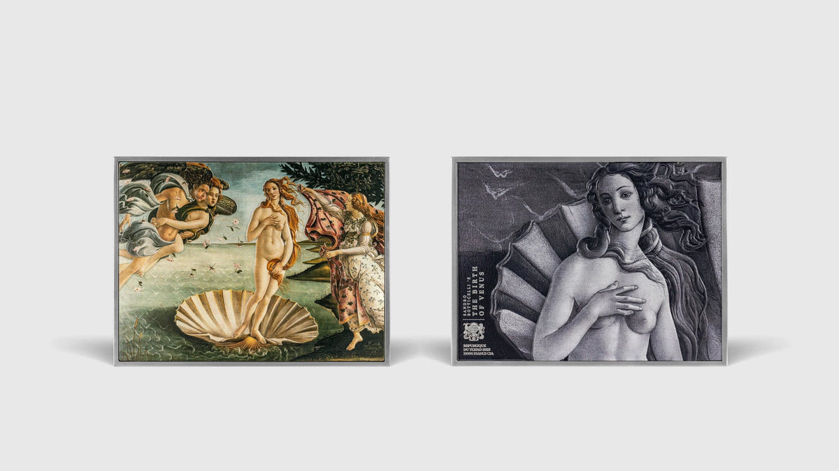 Two framed artworks on a light gray background