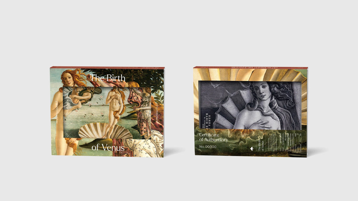 Two framed artworks on a light gray background