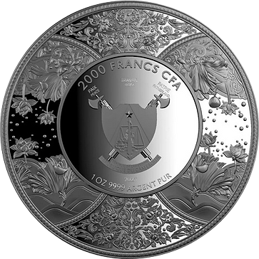 Cameroon 2023  2000 Francs CFA DURGA 1 oz .9999 Silver Coin