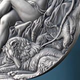 Cameroon 2025 2000F RESTING DIANA Celestial Beauty 2 oz Antiqued Silver Coin