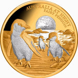 Niue 2024 $100 Australia at Night Fairy Penguins 1oz .9999 Gold Proof Coin