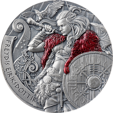 Cameroon 2024 2000 Francs CFA FREYDIS EIRIKSDOTTIR - The Way to Valhalla - 2 oz .999 Silver Coin