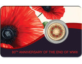Australia 2025 $2 Remembrance Day WWII 80th Anniversary Poppy Wreath Al-Br Coin Pack Uncirculated