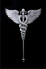 KOMSCO South Korea 2025 DIVINE WEAPONS Winged Staff 2.5 oz .999 Antiqued Silver Stacker