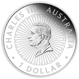 Australia 2024 $1 Great Southern Land  1 oz .9999 Silver Proof Chrysoprase Coin Perth Mint