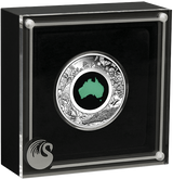 Australia 2024 $1 Great Southern Land  1 oz .9999 Silver Proof Chrysoprase Coin Perth Mint