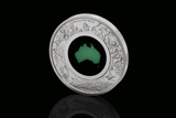 Australia 2024 $1 Great Southern Land  1 oz .9999 Silver Proof Chrysoprase Coin Perth Mint