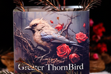 Gabon 2025 3000 Francs CFA Greater Thorn Bird 3oz .999 Antique Silver High relief Box