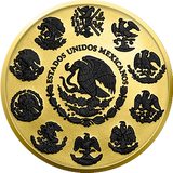 Mexico 2023 Libertad 1 Onza .999 Silver 24k Gold & Black Platinum