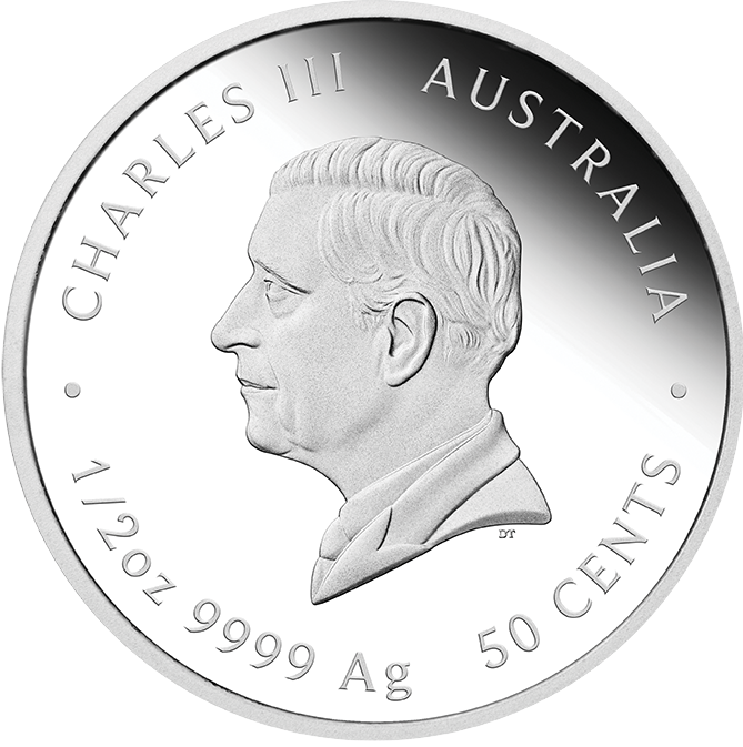 Australia 2025 50 Cents Year of the Snake 1/2oz Silver Proof Coin Perth Mint