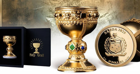 Samoa 2025 $10 THE HOLY GRAIL 3D 5 Oz .999 Silver Proof-Like Coin