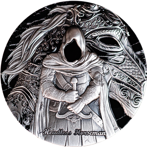 Cameroon 2025 2000 Francs  HEADLESS HORSEMEN - Chronicles of Enchantment: European Legends 2oz .999 Silver