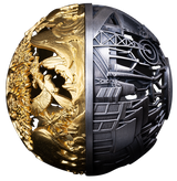 Samoa 2025 $5 NATURE AND TECHNOLOGY 2 Oz .999 Antiqued Silver Filigree Spherical Coin