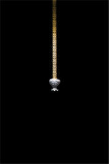 Detail Gold Plated Handle on a Black Background