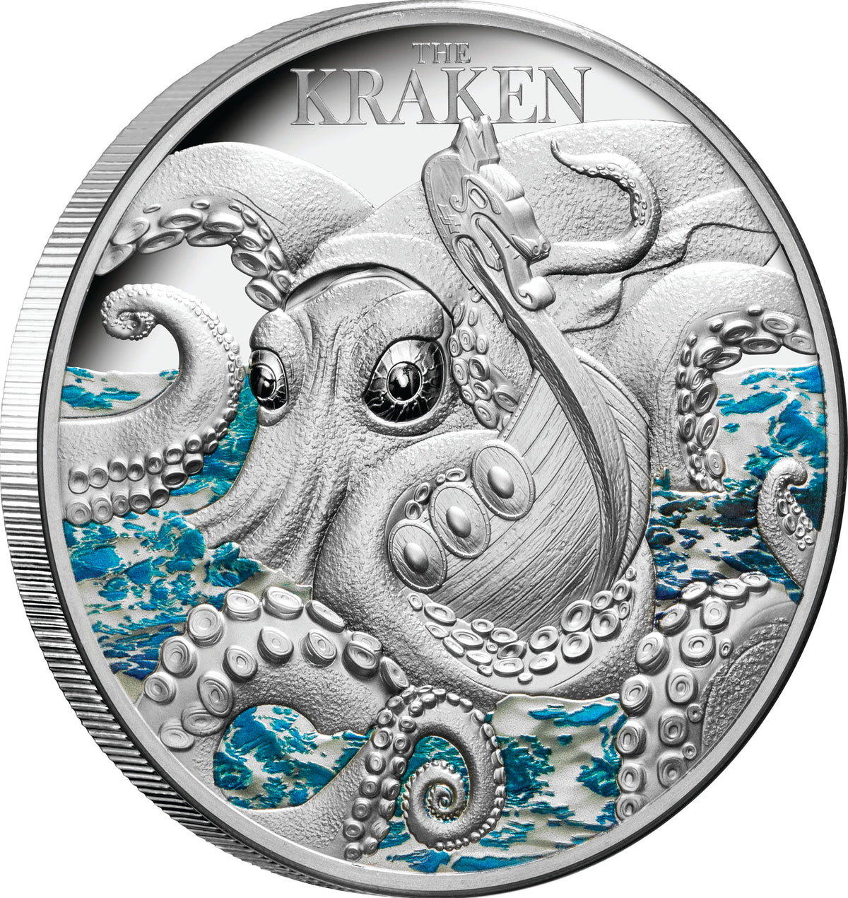 Niue 2023 $5 The Kraken 2oz .999 Silver Proof Coin 750 Minted Certificate # 200