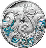Niue 2023 $5 The Kraken 2oz .999 Silver Proof Coin 750 Minted Certificate # 200
