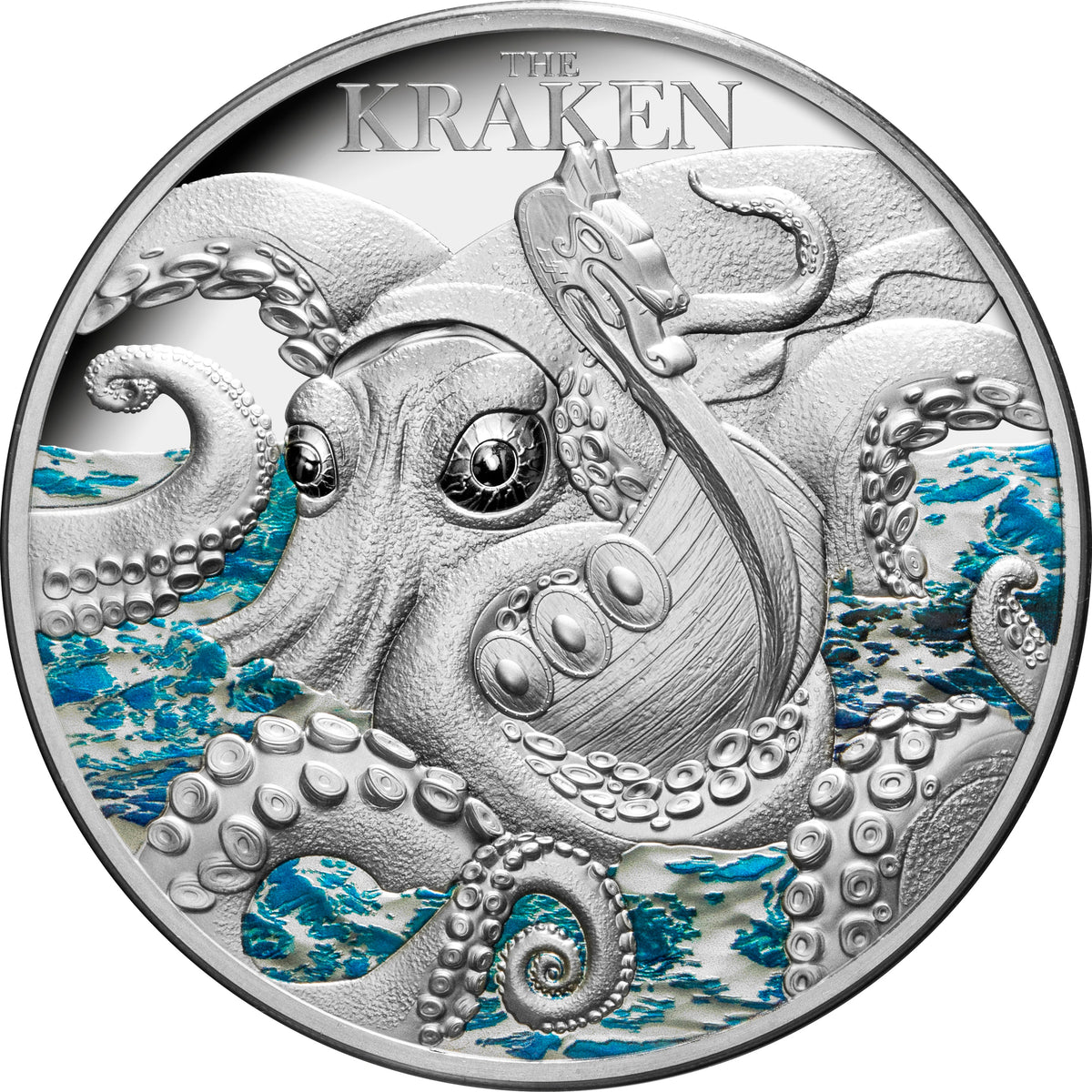Niue 2023 $5 The Kraken 2oz .999 Silver Proof Coin 750 Minted Certificate # 200