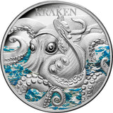 Niue 2023 $5 The Kraken 2oz .999 Silver Proof Coin 750 Minted Certificate # 200