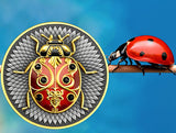 Niue 2024 $5 Ladybug 2 oz Silver Coin With Crystal Insert