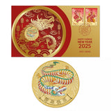 Tuvalua 2025 $1 HAPPY CHINESE NEW YEAR  Stamp and Coin Cover PNC PERTH MINT