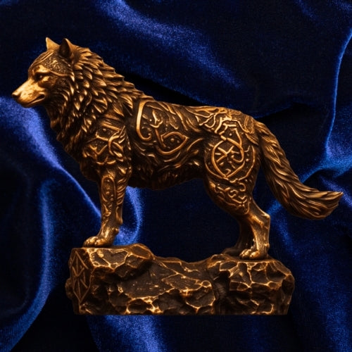 PRE-ORDER 2026 Celtic Wolf 3 oz Copper 3D Statue 5000 Made