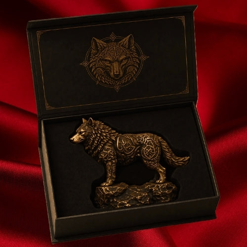PRE-ORDER 2026 Celtic Wolf 3 oz Copper 3D Statue 5000 Made