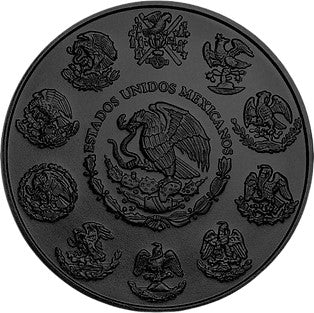 Mexico 2023 1 Onza SANTA MUERTE Gun Black Platinum 1 Oz .999 Silver Coin 100 Made!