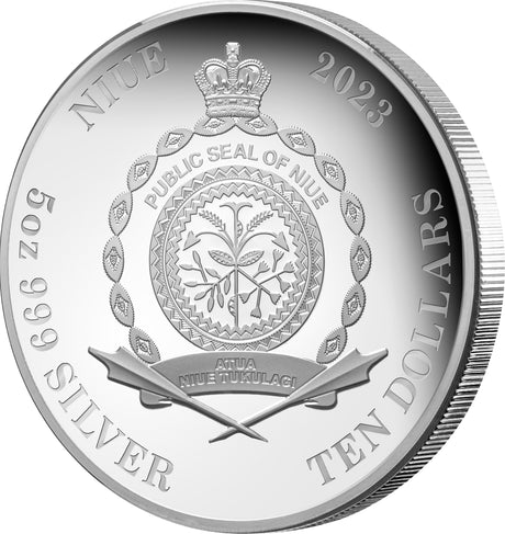 Niue 2023 $10 Australia’s Funnel-Web Spider Ultra High Relief 5oz .999 Silver Proof Coin 500 Minted 65mm