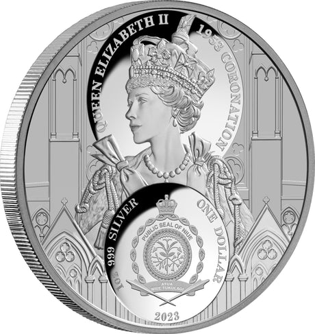 Niue 2023 $1 King Charles III Coronation 1oz .999 Silver Proof Coin