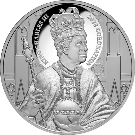 Niue 2023 $1 King Charles III Coronation 1oz .999 Silver Proof Coin