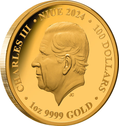 Niue 2024 $100 Australia at Night Fairy Penguins 1oz .9999 Gold Proof Coin