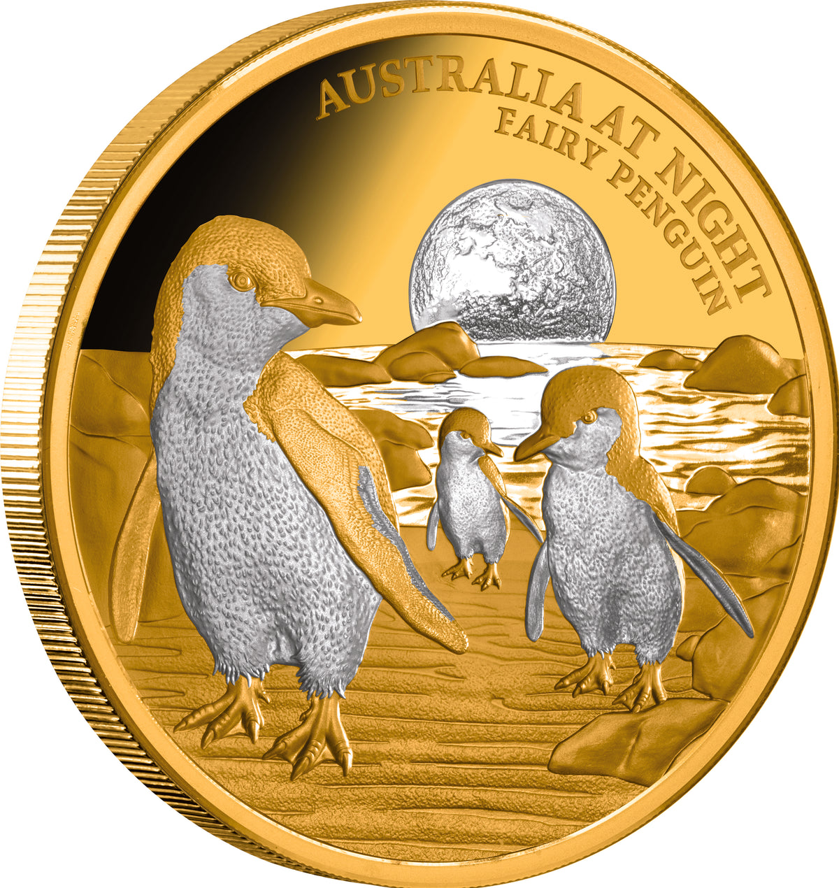 Niue 2024 $100 Australia at Night Fairy Penguins 1oz .9999 Gold Proof Coin