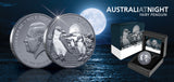 #111 CERTIFICATE Niue 2024 $1 Australia at Night Fairy Penguins 1oz Silver Black Proof Coin