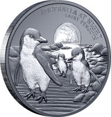 #111 CERTIFICATE Niue 2024 $1 Australia at Night Fairy Penguins 1oz Silver Black Proof Coin