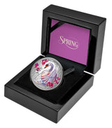 Niue 2024 $1 Seasons SPRING Swan 1oz .999 Silver Proof Coin Only 1000 Made