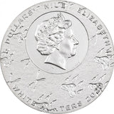 Niue 2022 $5 White Tiger White Hunters 3 Oz Silver Coin Obverse