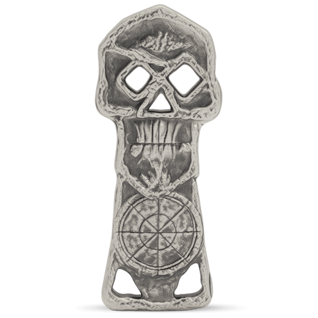 Decorative Goonies Copper Bones Skeleton Key with skull and crossbones design on a white background