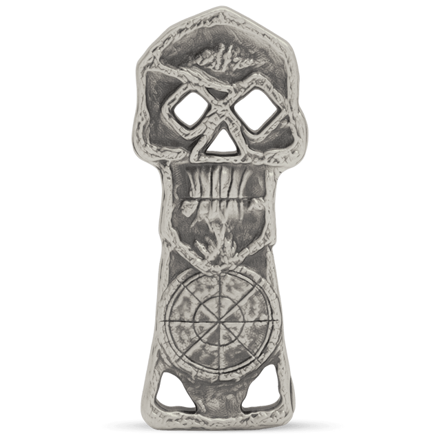 Decorative Goonies Copper Bones Skeleton Key with skull and crossbones design on a white background