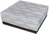 Silver foil  lidded Cardboard Box with Black Base