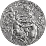 Cameroon 2023 5000 Francs NYMPHS AND SATYR Celestial Beauty 5 Oz  Antique Silver Coin