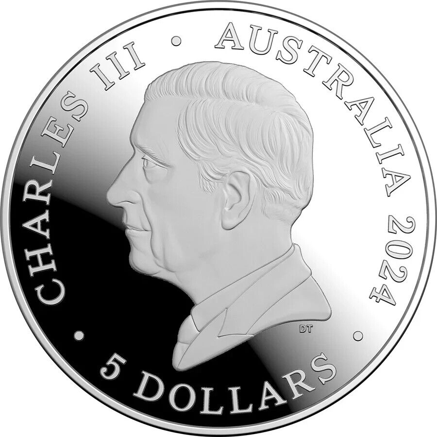 Australia 2024 $5 AUSTRALIAN PARALYMPIC TEAM Domed Silver Proof