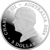 Australia 2024 $5 AUSTRALIAN PARALYMPIC TEAM Domed Silver Proof