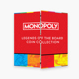 Monopoly Legends of the Board Coin Collection packaging on a white background