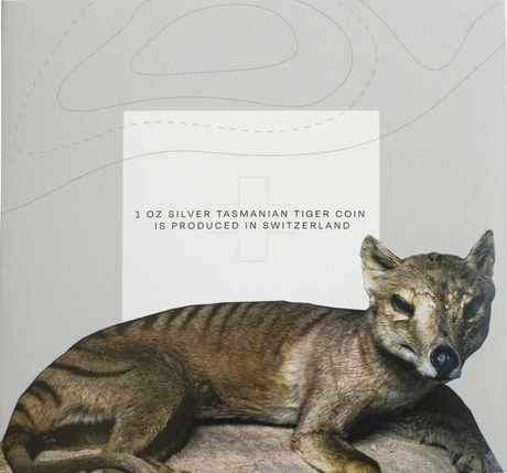 Solomon Islands 2021 $2 Tasmanian Tiger 1 oz .999 Colourised Silver Proof Coin