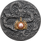 Niue 2024 PINK PEARL AND DRAGON DIVINE PEARLS 2 oz Silver Coin