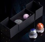 Ghana 2024 10 Cedis EARTH Solar System 2 oz Antique  Silver Coin Stand & Removable Lapis Lazuli Planet Earth