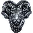 KOMSCO South Korea 2024 Big Horn Ram 2 oz .999 Silver Antiqued UHR Stacker Obverse