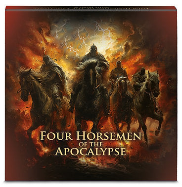 2024 Four Horsemen of the Apocalypse Red Horse – Space Blue 1 oz .999 Silver Coin