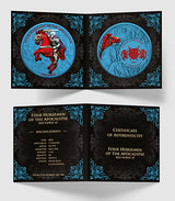 2024 Four Horsemen of the Apocalypse Red Horse – Space Blue 1 oz .999 Silver Coin
